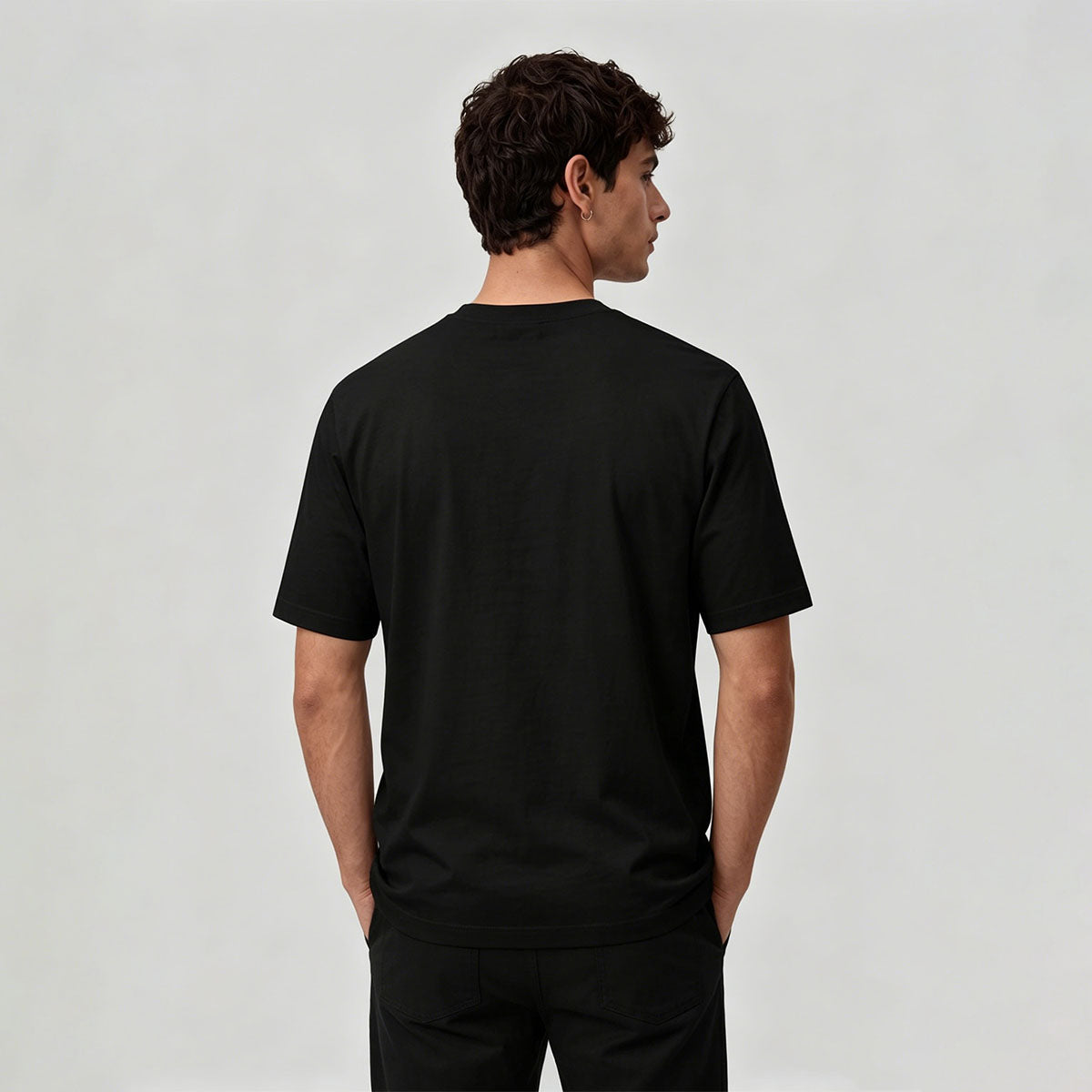 Fun Lines Pattern Minimalist Style Skin-friendly T-shirt
