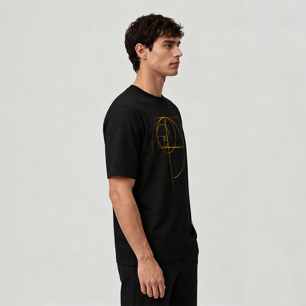 Fun Lines Pattern Minimalist Style Skin-friendly T-shirt