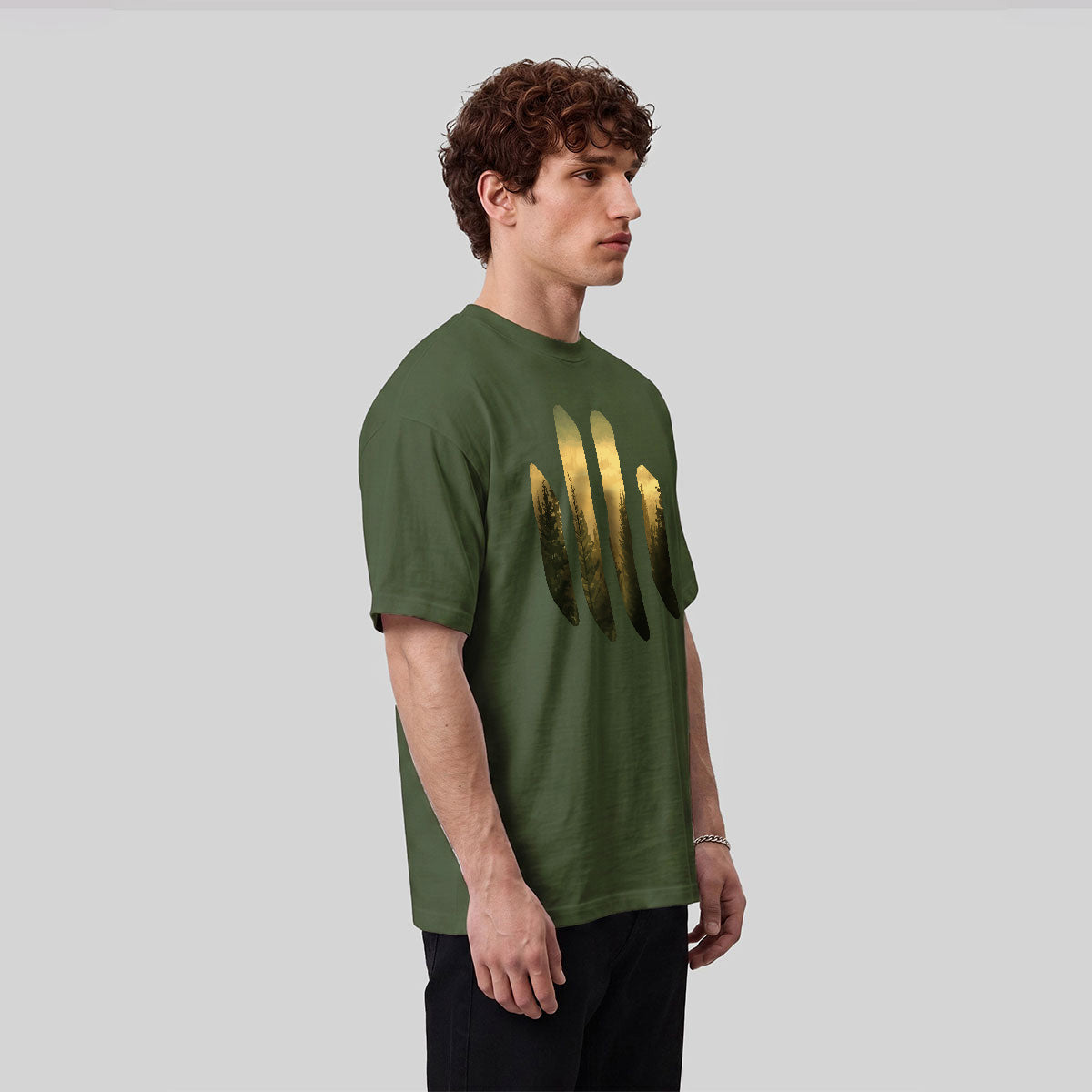 Beautiful Scenery Pattern Retro Casual Cotton T-Shirt