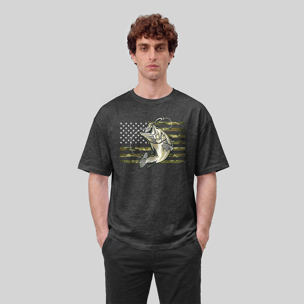 Vintage Fossil Fish Print 100% Cotton T-Shirt