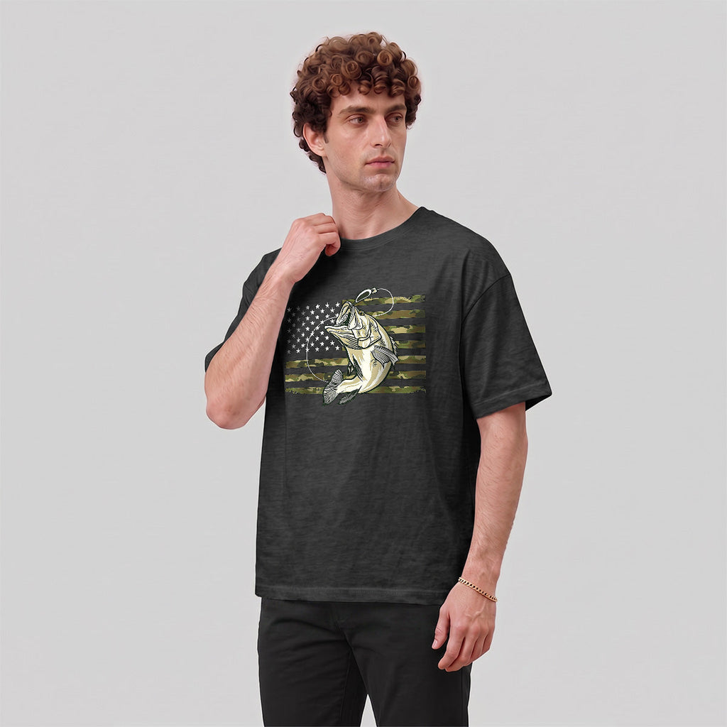 Vintage Fossil Fish Print 100% Cotton T-Shirt