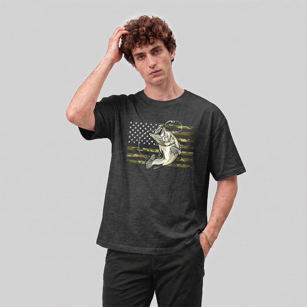 Vintage Fossil Fish Print 100% Cotton T-Shirt