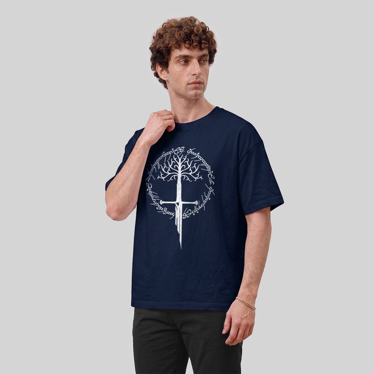 Artistic Pattern Minimalist Premium Cotton T-Shirt