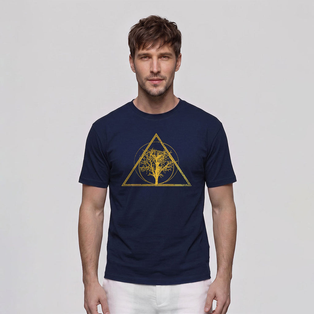 Tree-shaped Pattern Minimalist 100% Cotton T-Shirt