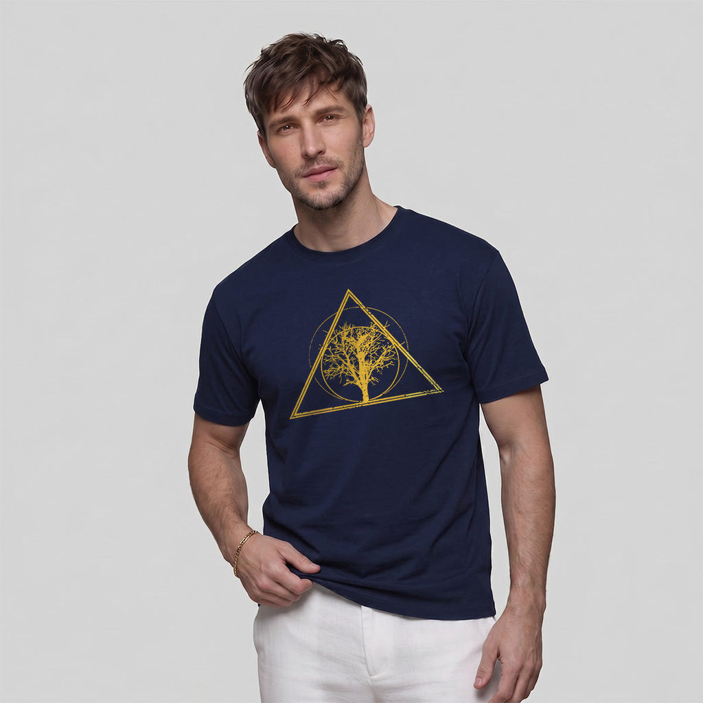 Tree-shaped Pattern Minimalist 100% Cotton T-Shirt