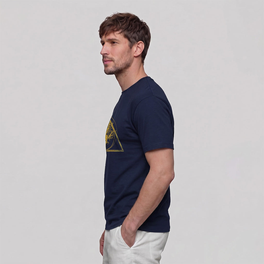 Tree-shaped Pattern Minimalist 100% Cotton T-Shirt