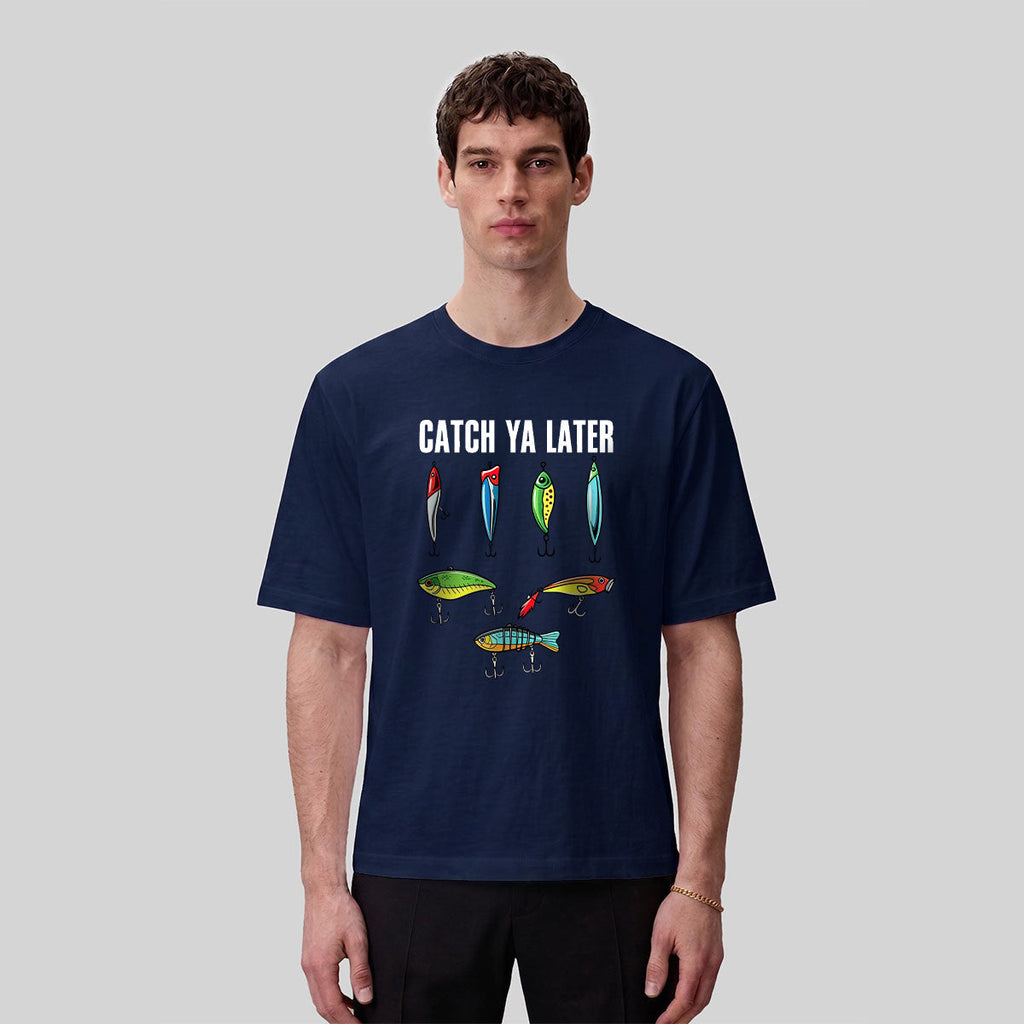 Cartoon Colorful Fish Pattern Simple Casual T-Shirt