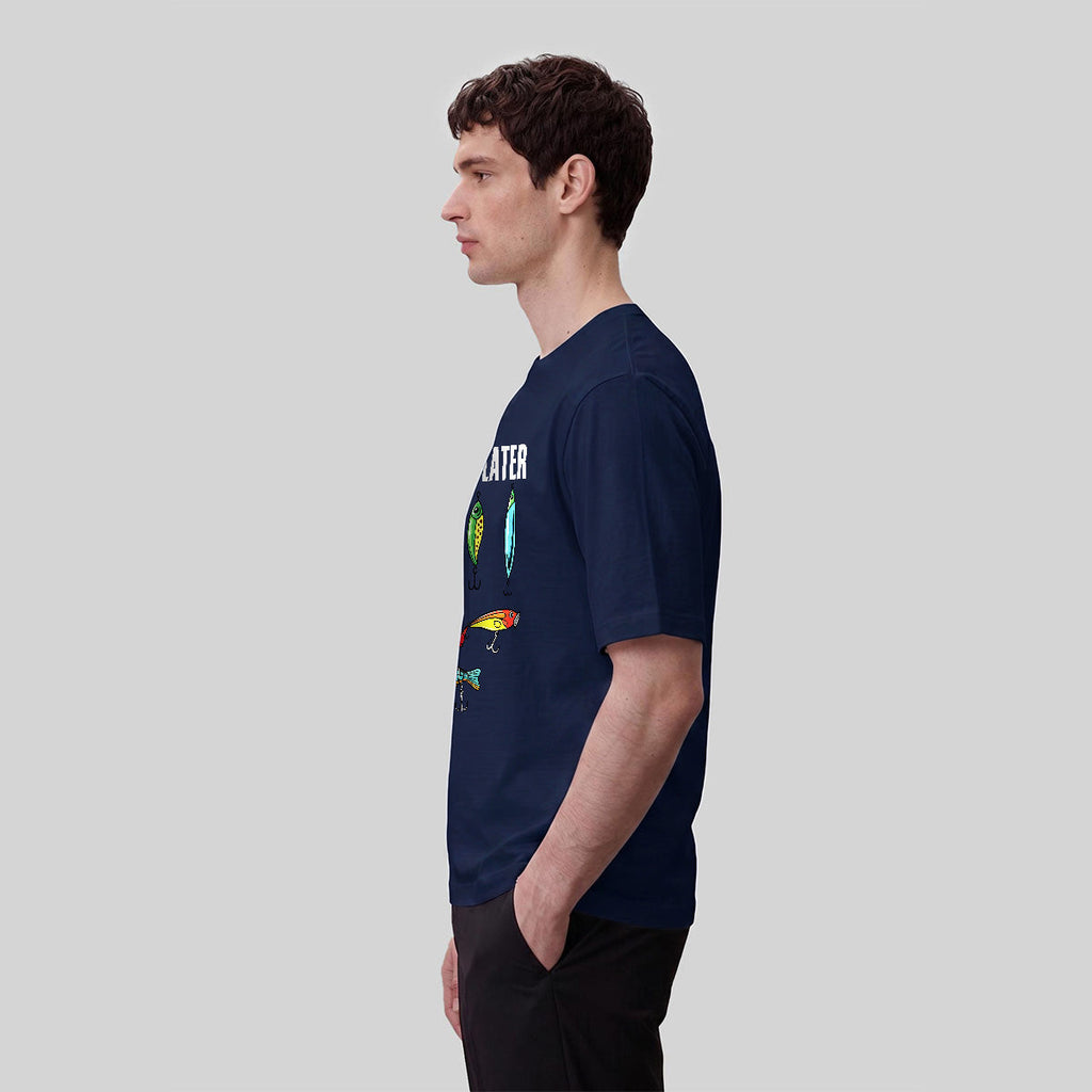 Cartoon Colorful Fish Pattern Simple Casual T-Shirt