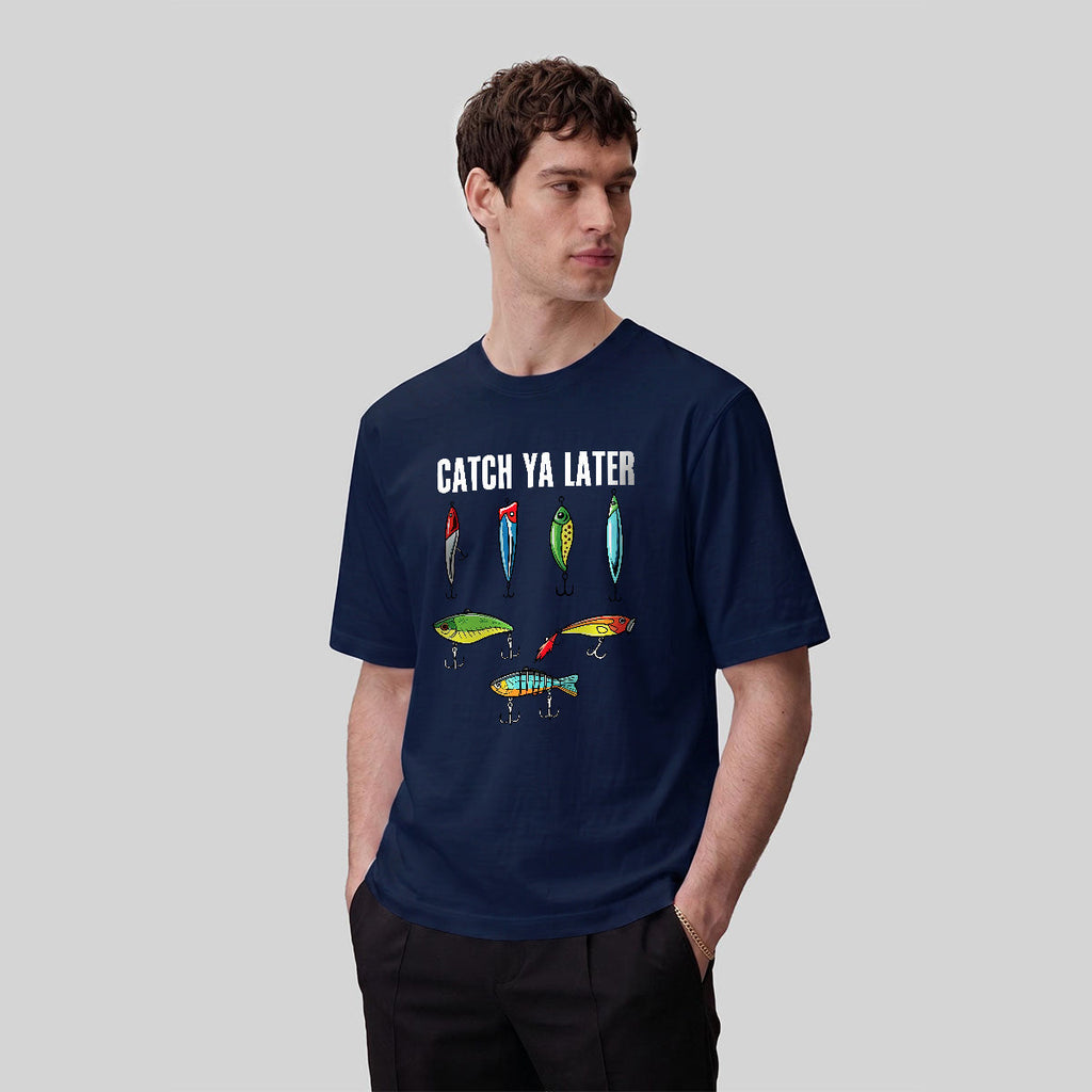 Cartoon Colorful Fish Pattern Simple Casual T-Shirt