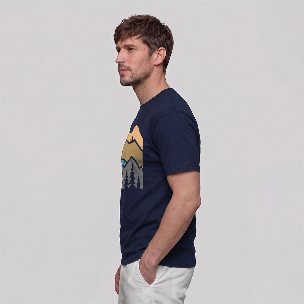 Mountain Biking Print Outdoor Casual Cotton T-Shirt