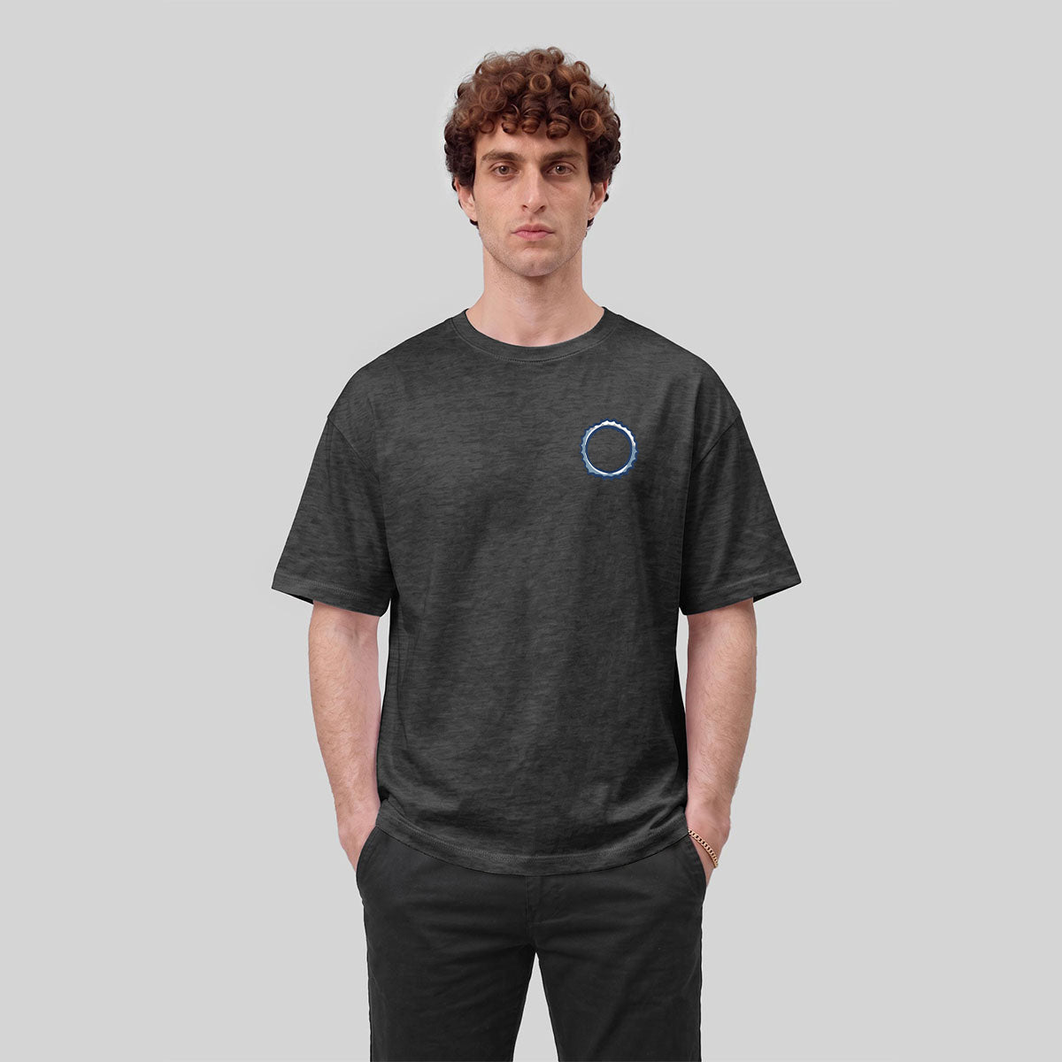Bicycle Parts Print 100% Cotton Casual T-Shirt