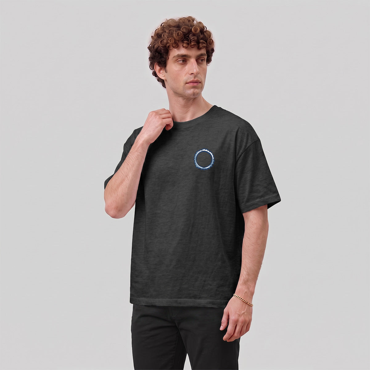 Bicycle Parts Print 100% Cotton Casual T-Shirt