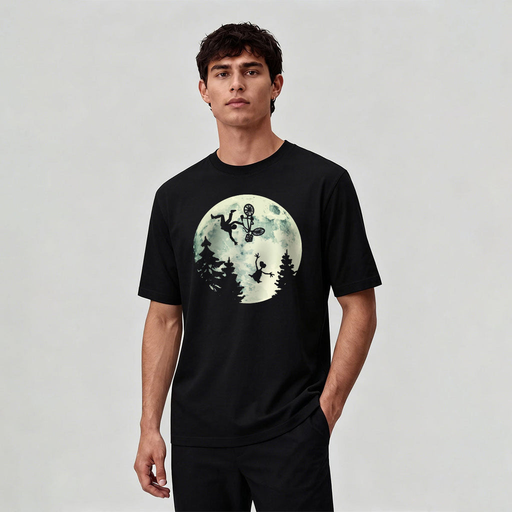 Ride the Moon Casual Cotton T-Shirt