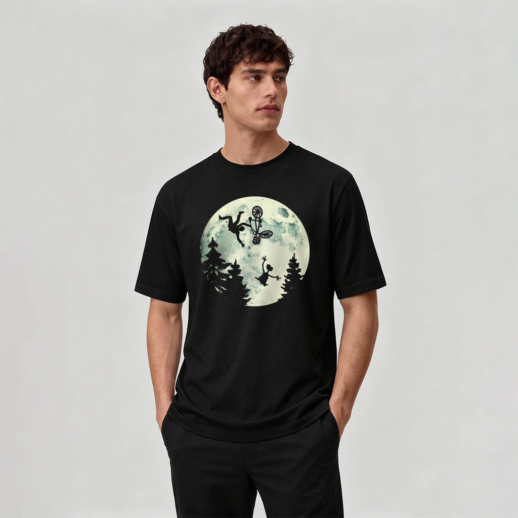 Ride the Moon Casual Cotton T-Shirt