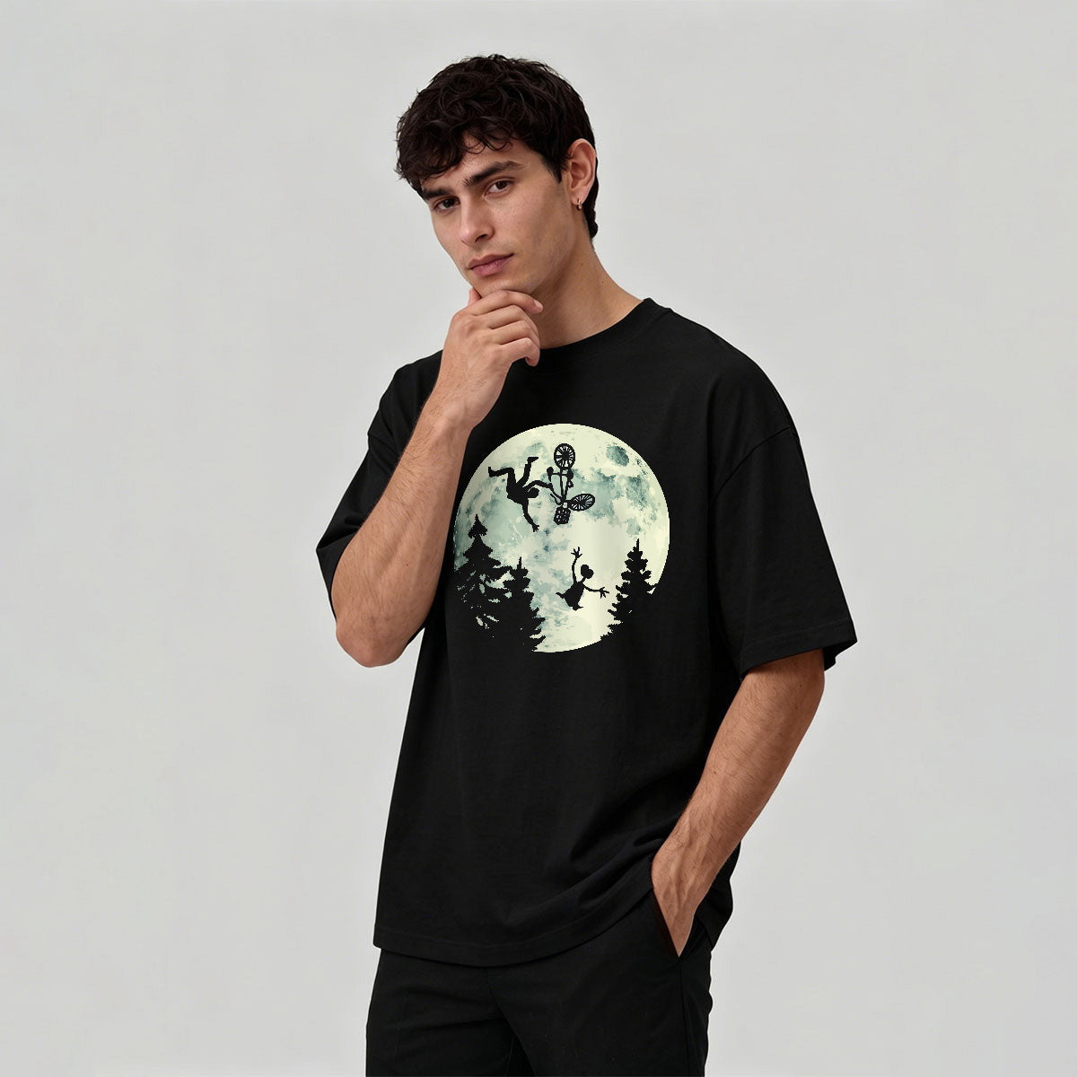 Ride the Moon Casual Cotton T-Shirt
