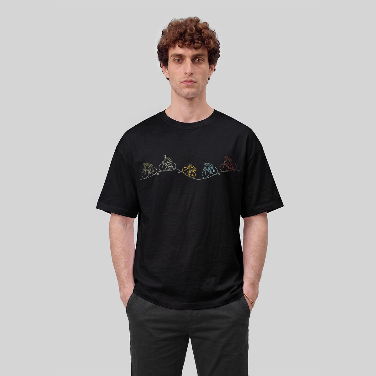 Fun Cycling Graphic Casual Skin-friendly T-Shirt