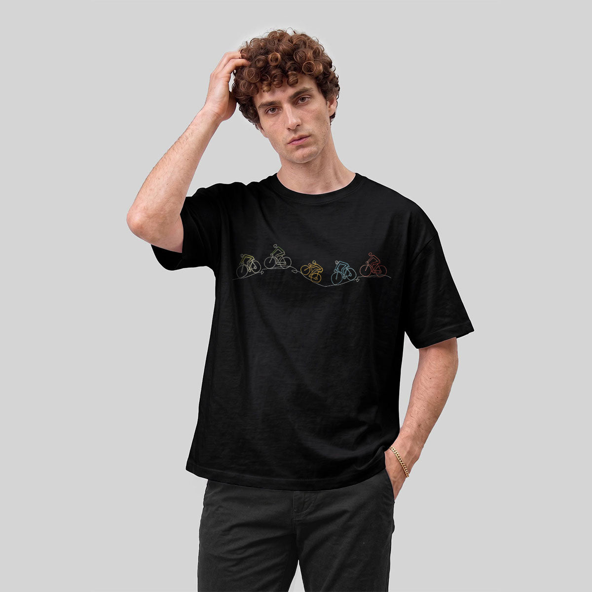 Fun Cycling Graphic Casual Skin-friendly T-Shirt