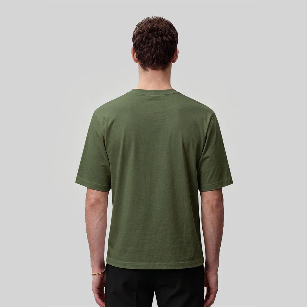 Moose Forest Print Natural Skin-Friendly T-Shirt
