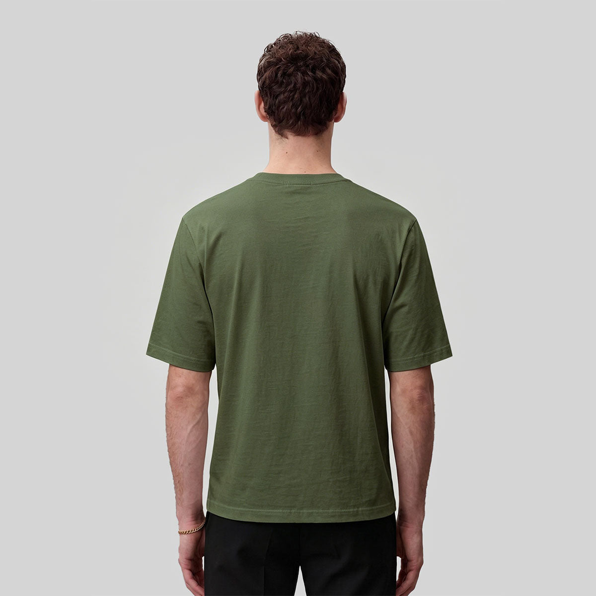 Moose Forest Print Natural Skin-Friendly T-Shirt