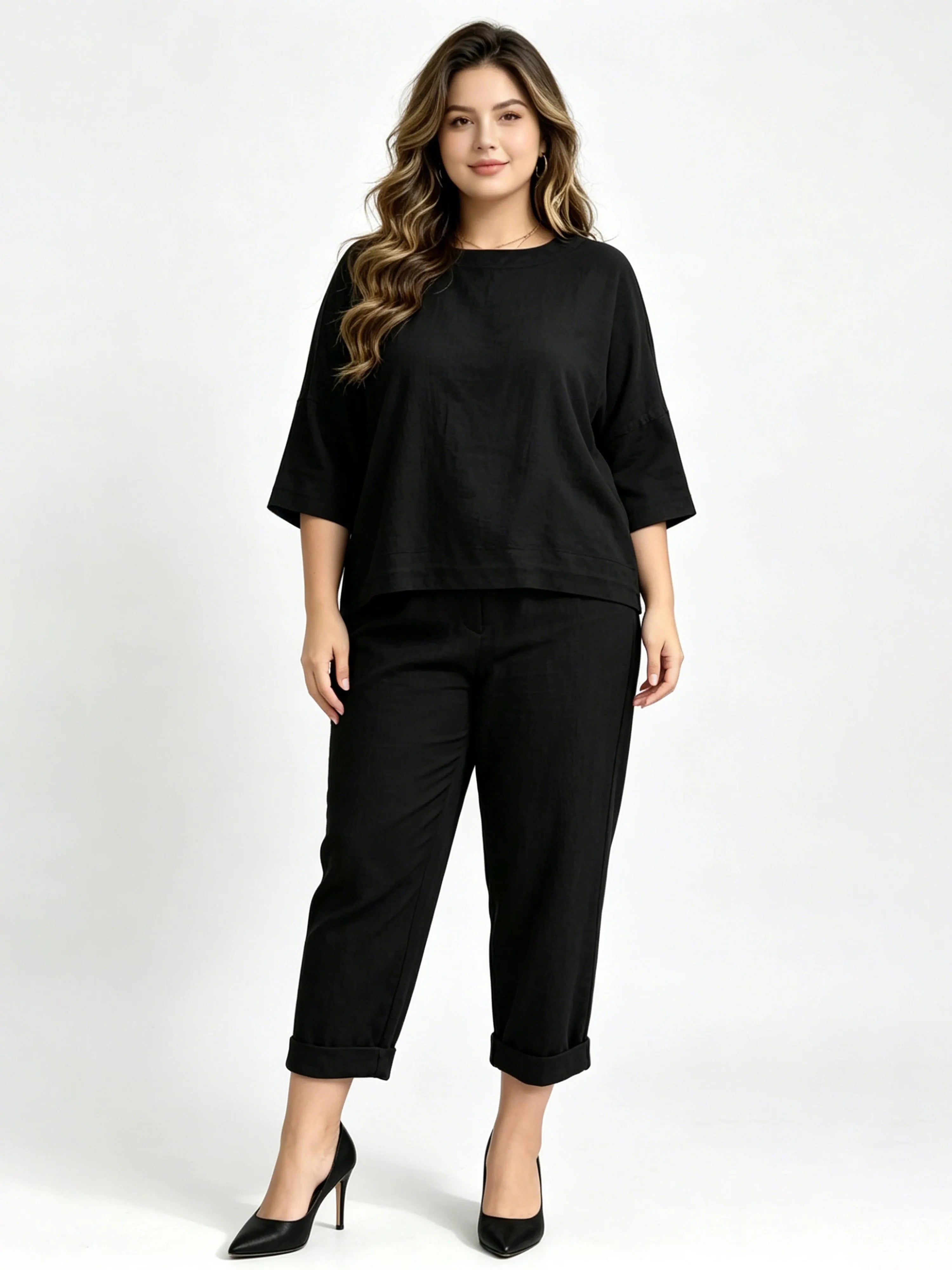 New Arrival Cotton Linen Loose Comfortable Casual Set
