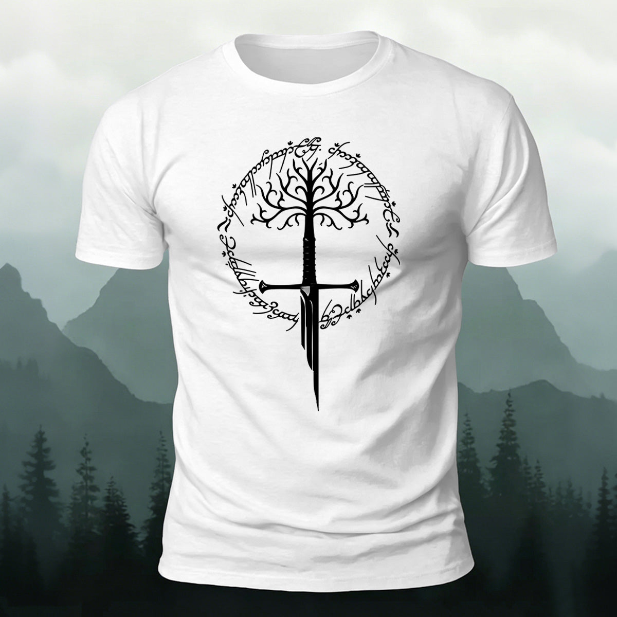 Artistic Pattern Minimalist Premium Cotton T-Shirt