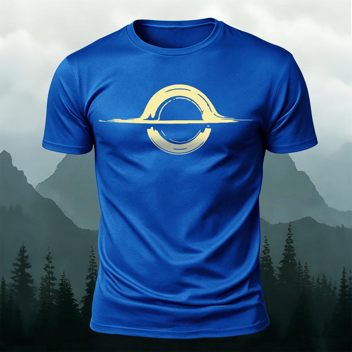 Abstract Sun Moon Graphic Minimalist Premium Cotton Tee