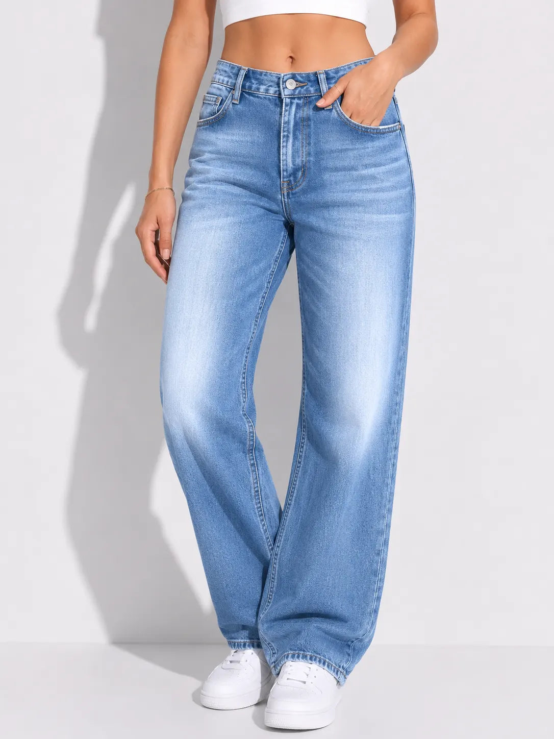 Women's Slim Fashion Casual Washed Denim Pants