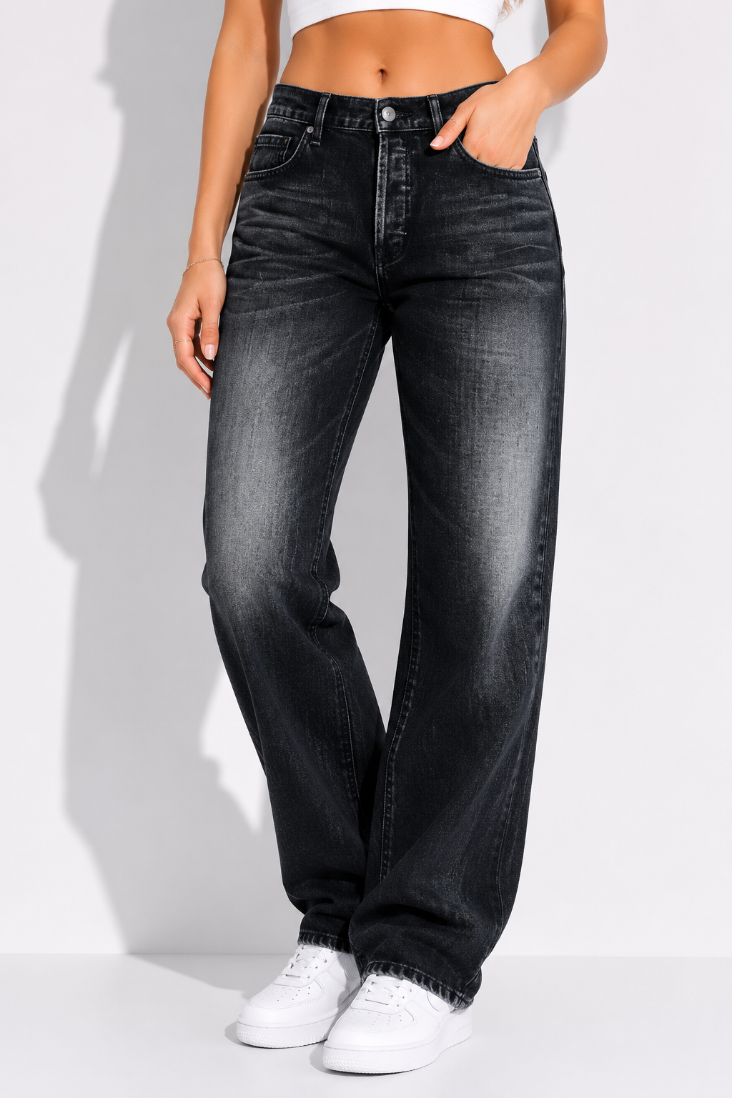 Women's Slim Fashion Casual Washed Denim Pants