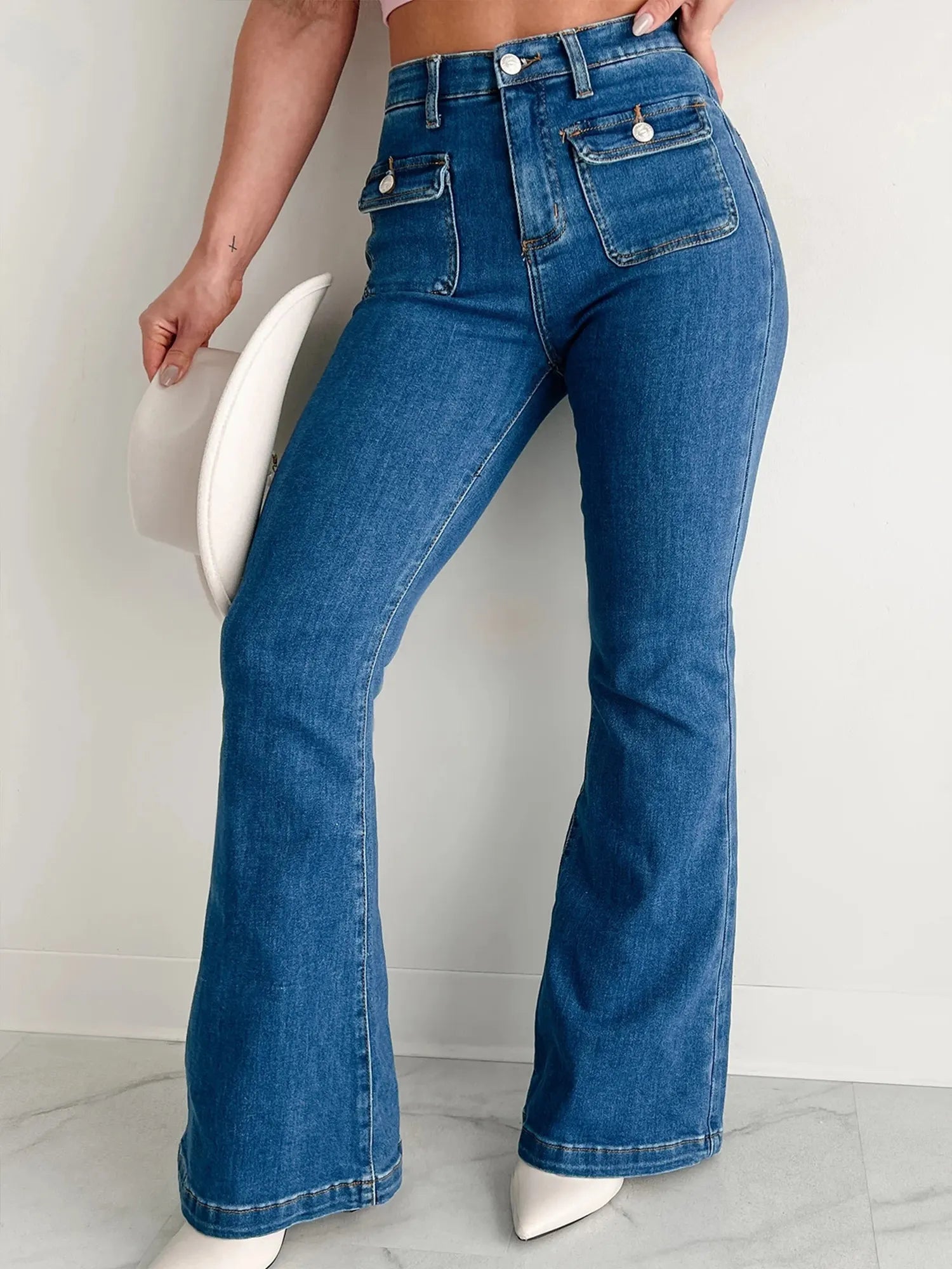 Women's Casual Versatile High Waist Stretch Jeans