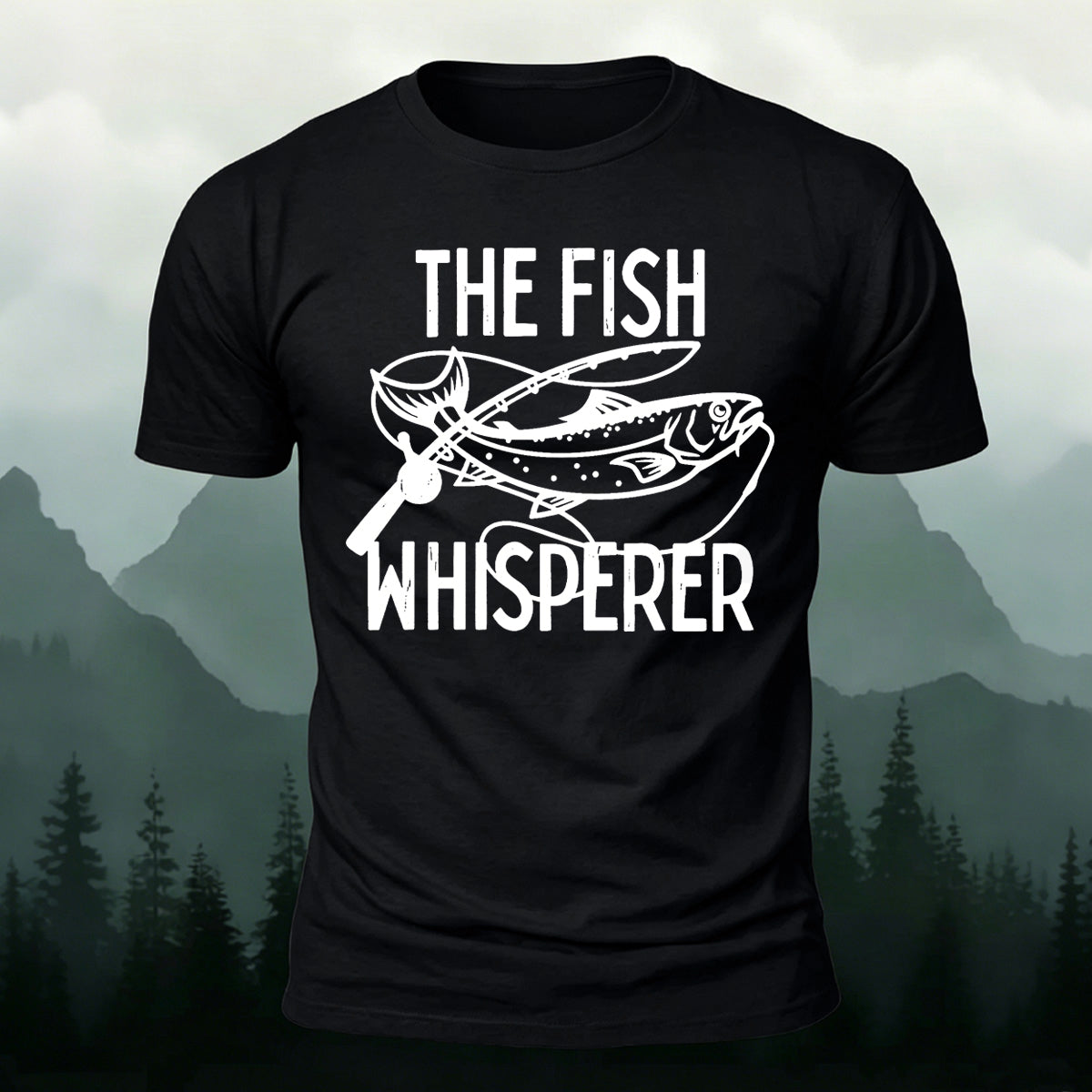 Takes The Bait Pattern Minimalist Premium Cotton T-shirt