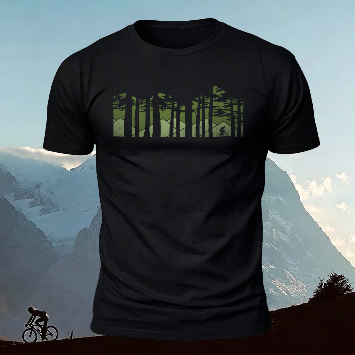 Forest Cycling Nature Casual Premium Cotton T-Shirt