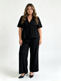 Fashionable Elegant V-Neck Loose Casual Set