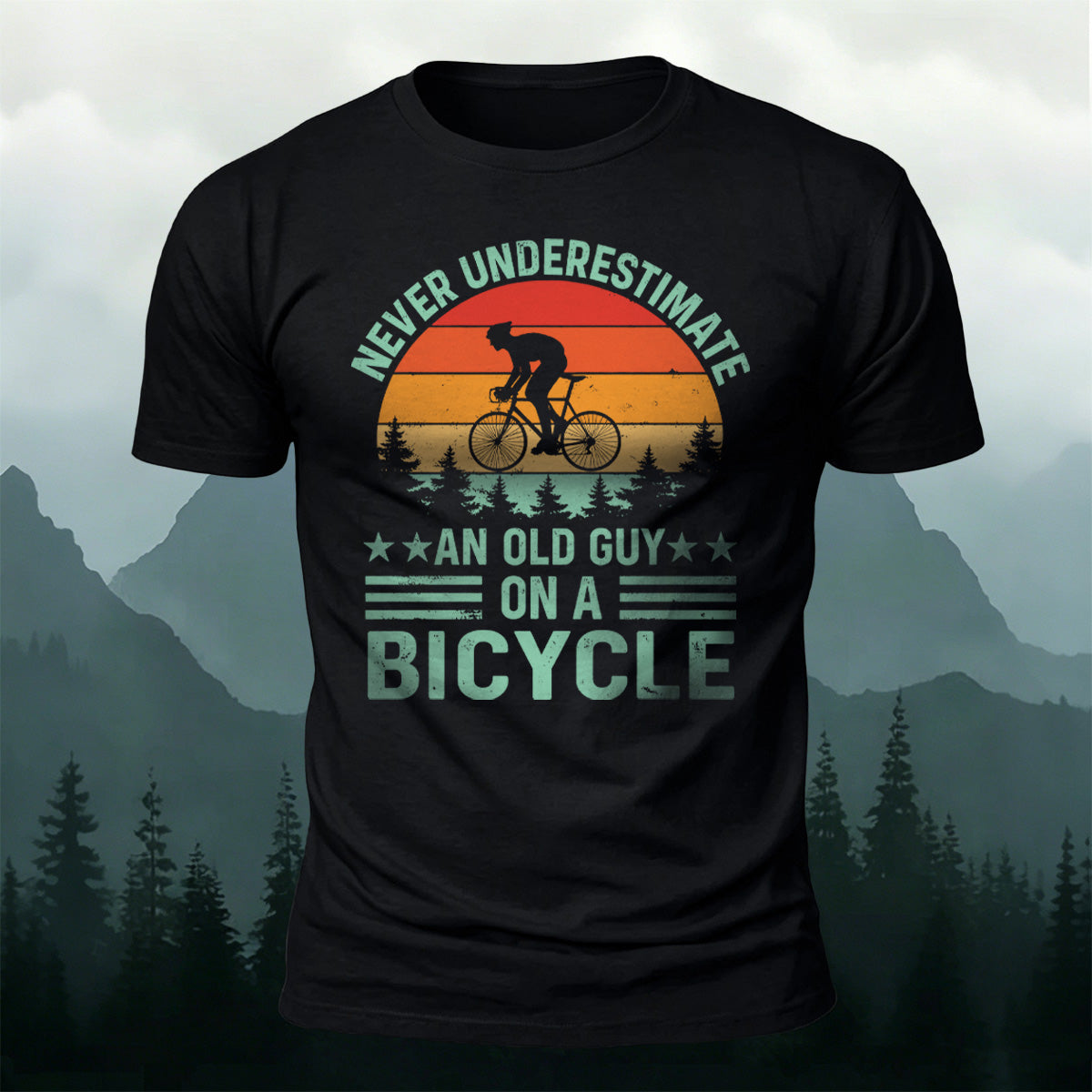 Cycling Spirit Printed Casual Breathable Material T-Shirt