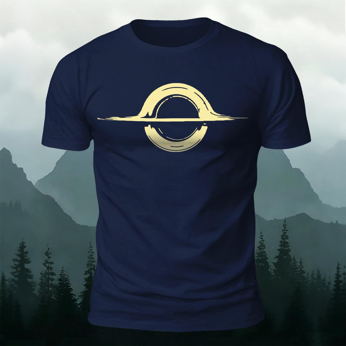 Abstract Sun Moon Graphic Minimalist Premium Cotton Tee