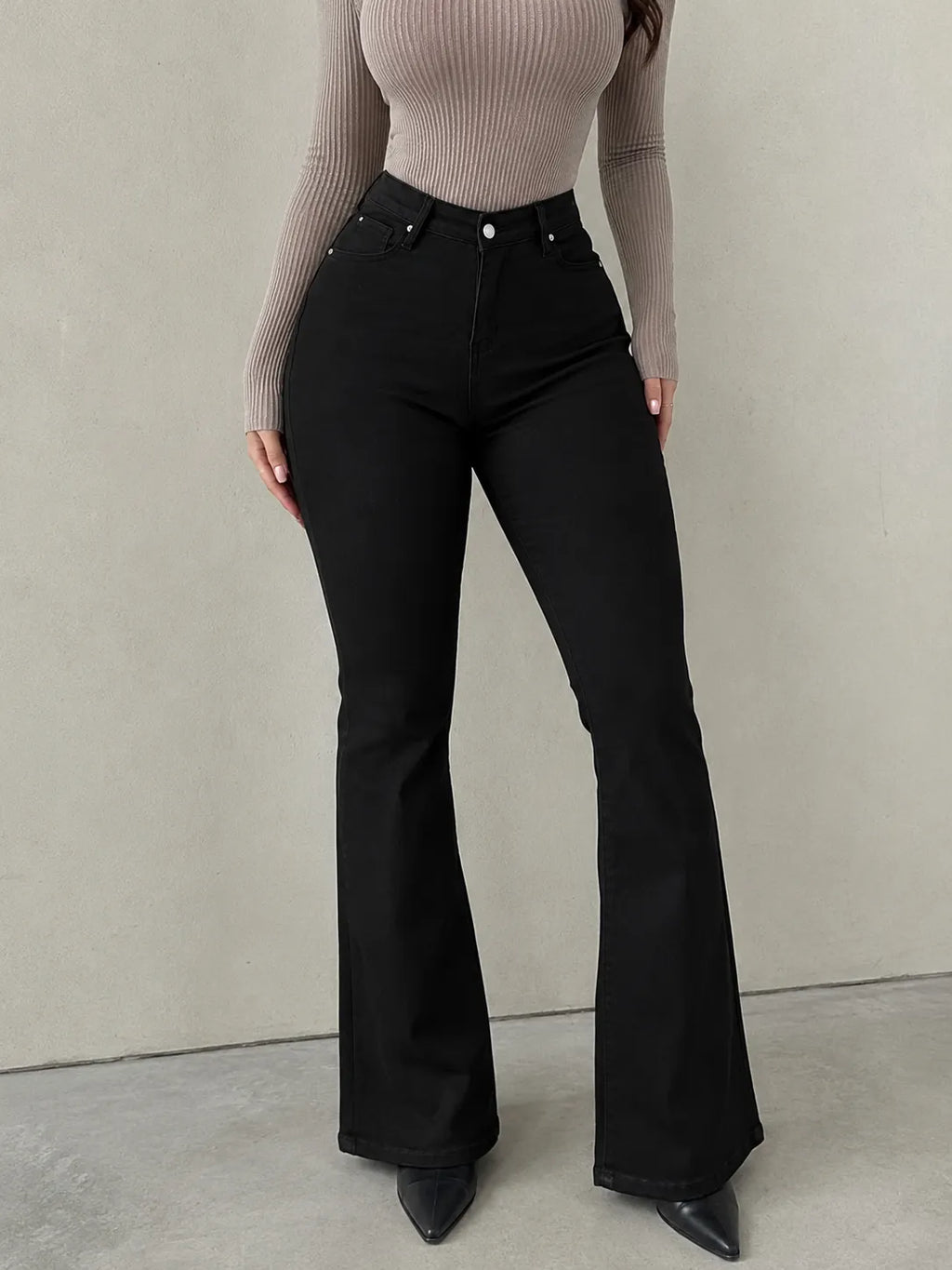 Women High Waist Stretch Slim Butt Lifting Flare Jeans