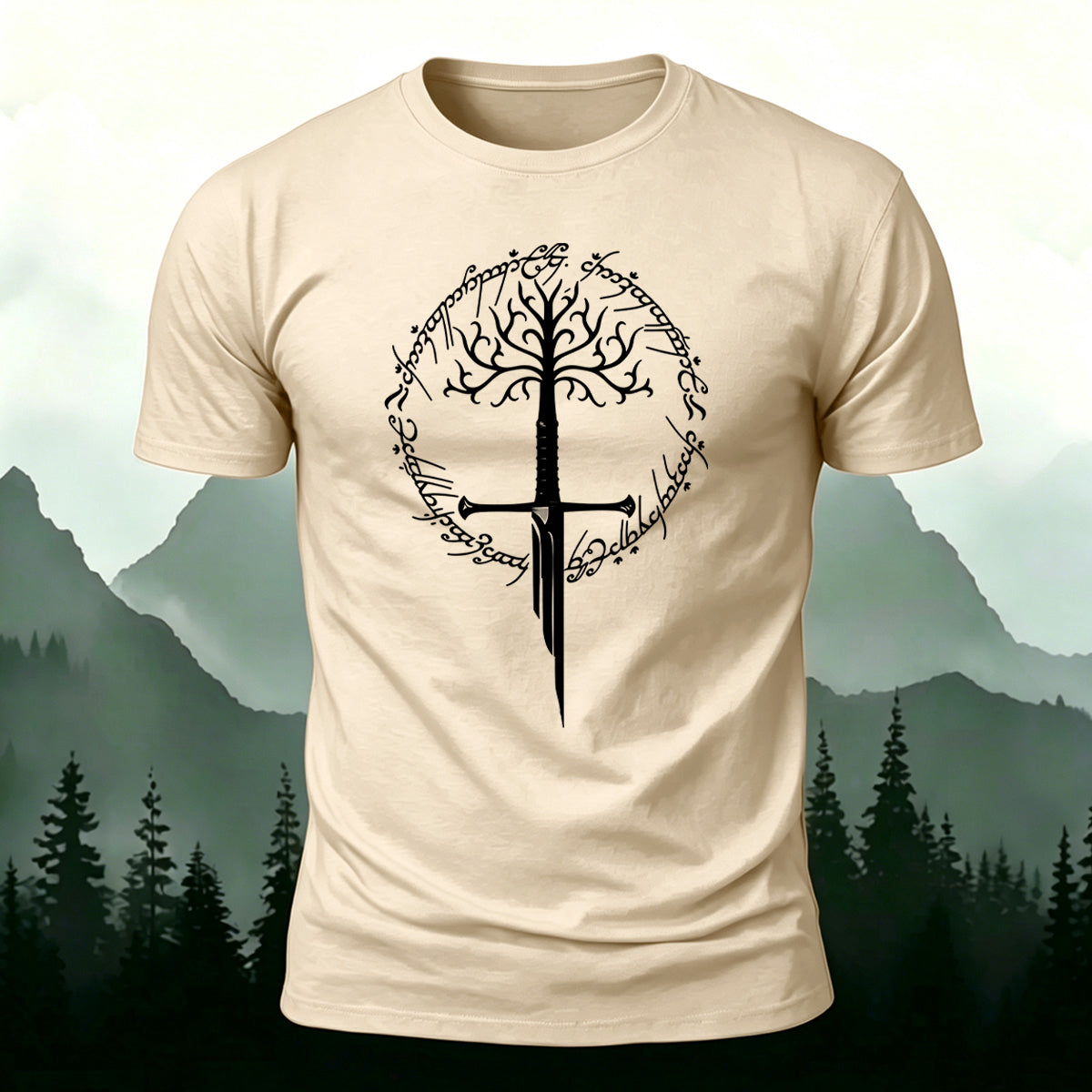 Artistic Pattern Minimalist Premium Cotton T-Shirt