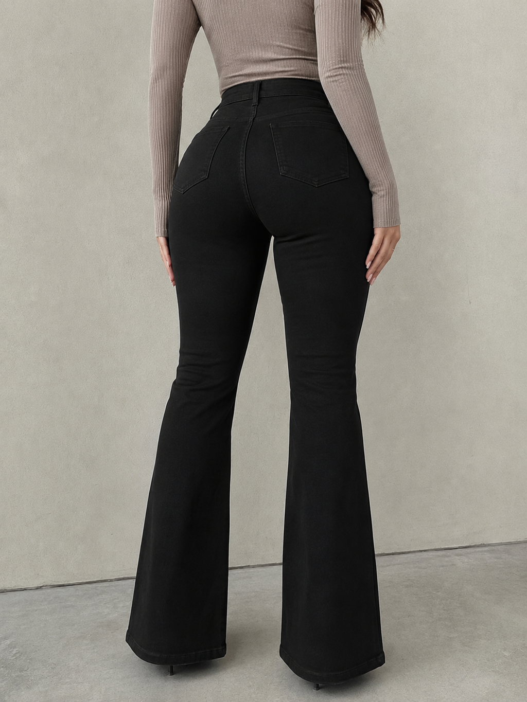 Women High Waist Stretch Slim Butt Lifting Flare Jeans