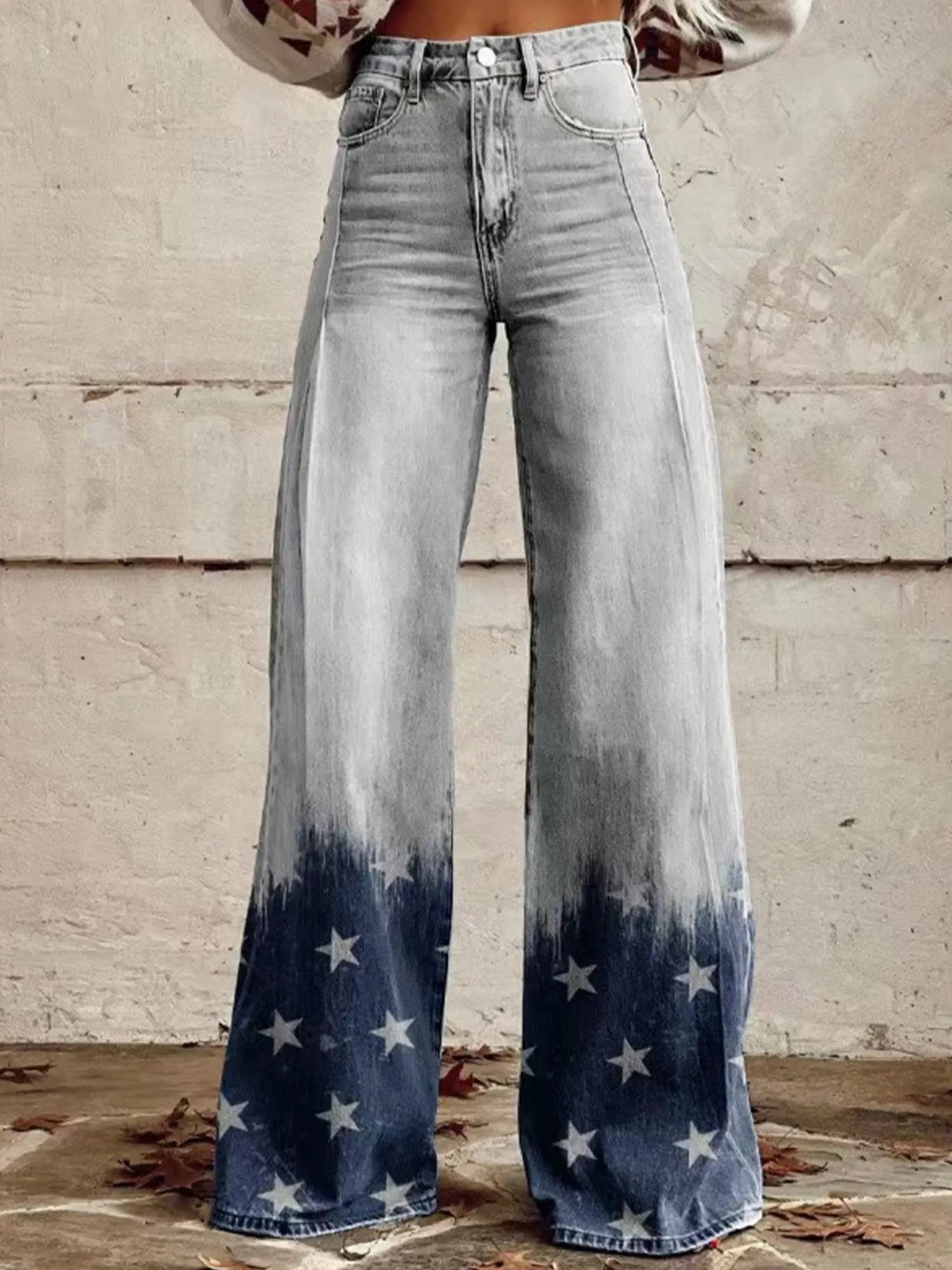 Floral-Print Satin High-Waisted Flowy Loose-Fit Straight-Leg Casual Pants