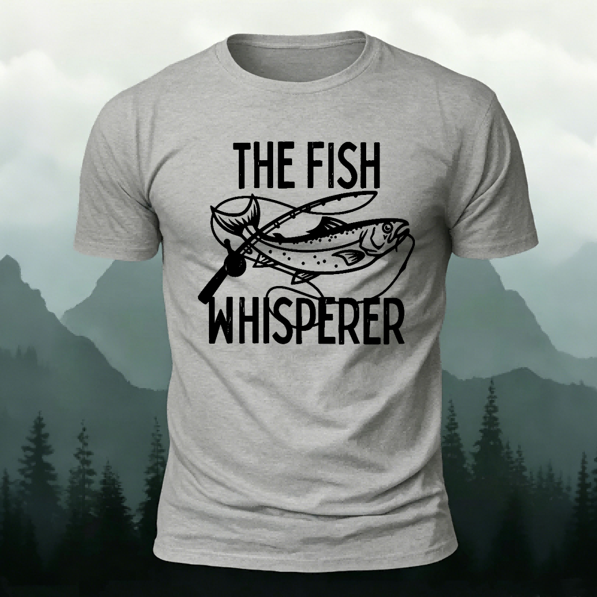 Takes The Bait Pattern Minimalist Premium Cotton T-shirt