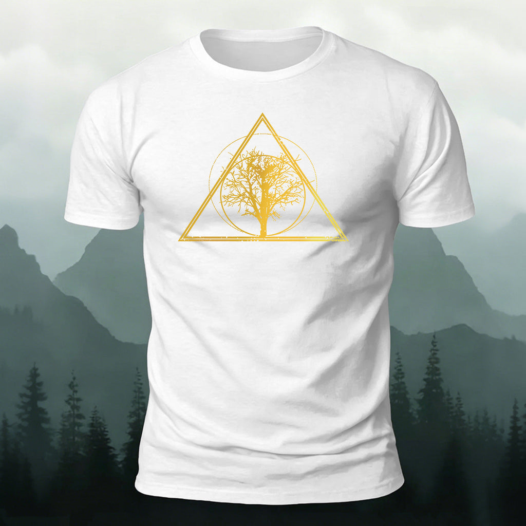 Tree-shaped Pattern Minimalist 100% Cotton T-Shirt