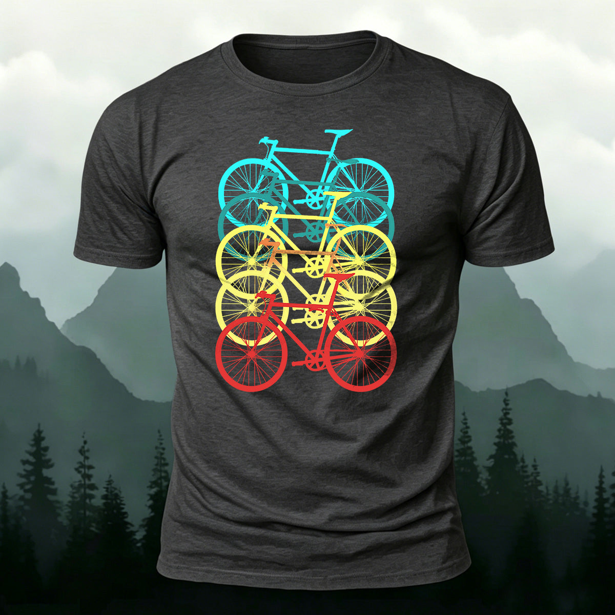 Bicycle Graphic Outdoor Soft Premium Cotton T-Shirt