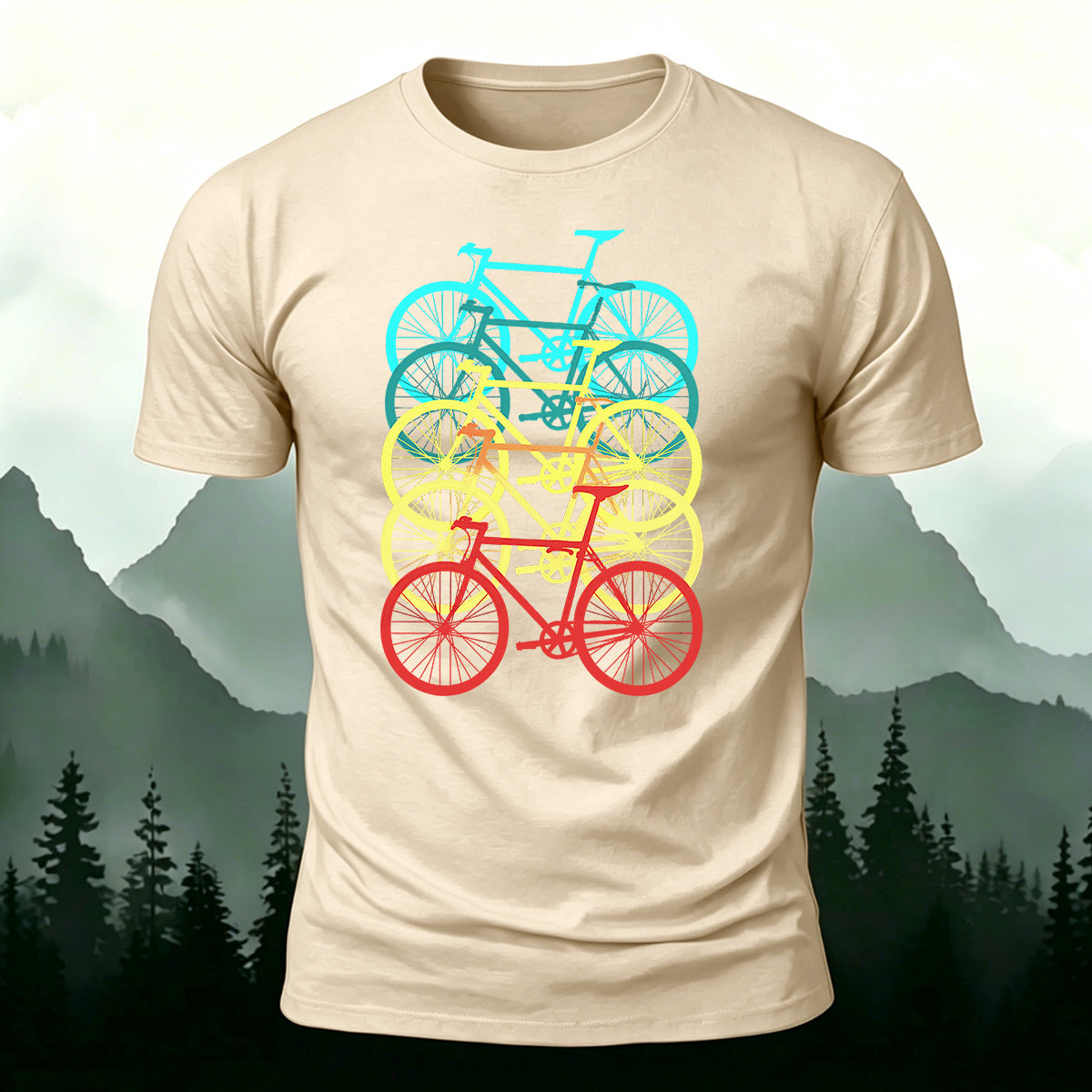 Bicycle Graphic Outdoor Soft Premium Cotton T-Shirt