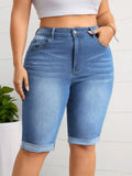 Mid-Rise Slimming Stretch Denim Cropped Jeans