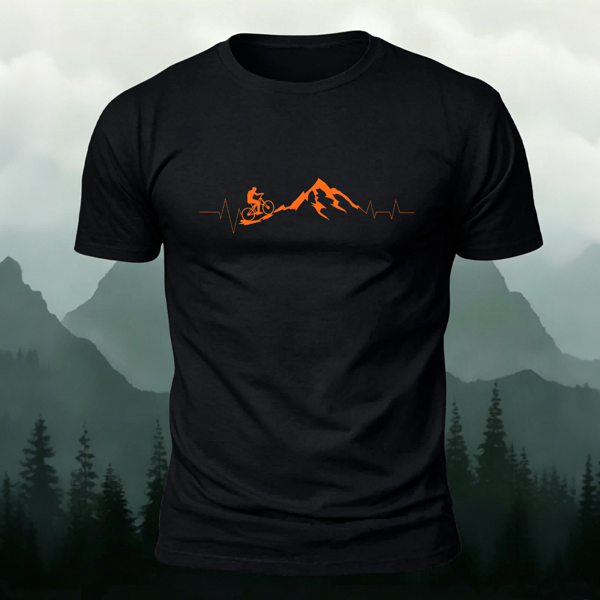 Cycling Challenge Print Premium Cotton Casual T-Shirt