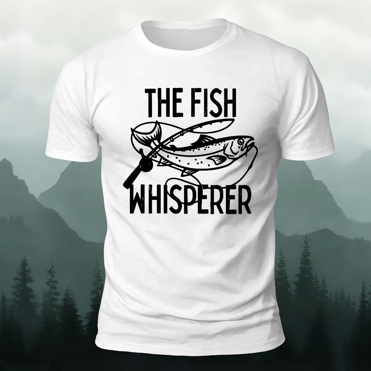 Takes The Bait Pattern Minimalist Premium Cotton T-shirt