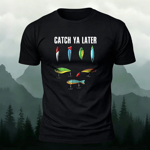 Cartoon Colorful Fish Pattern Simple Casual T-Shirt