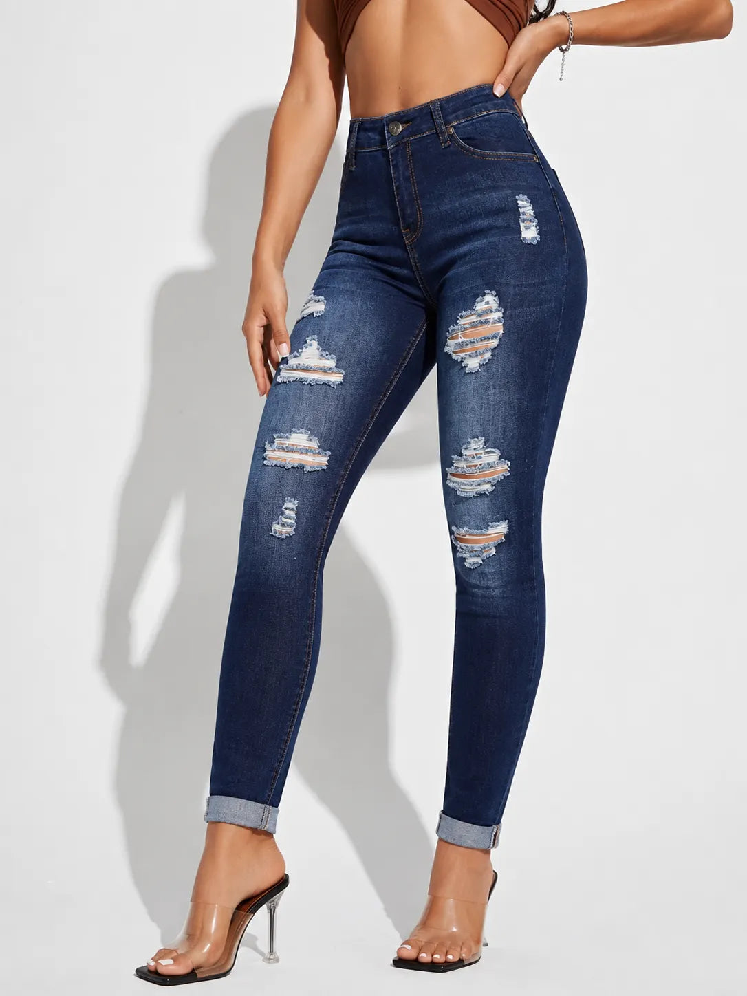 Slim Butt-lifting Ripped Skinny Women Jeans
