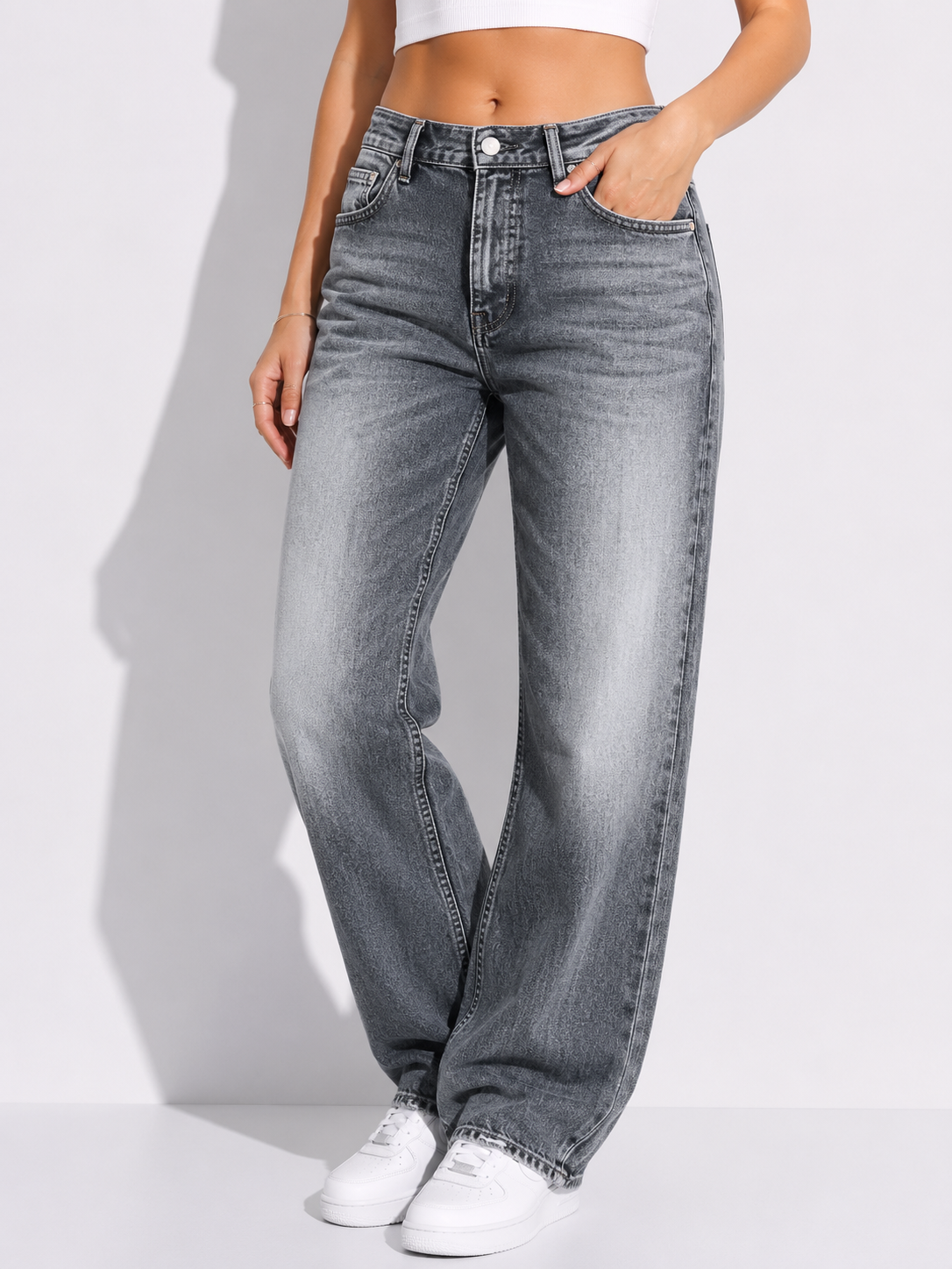 Women's Slim Fashion Casual Washed Denim Pants