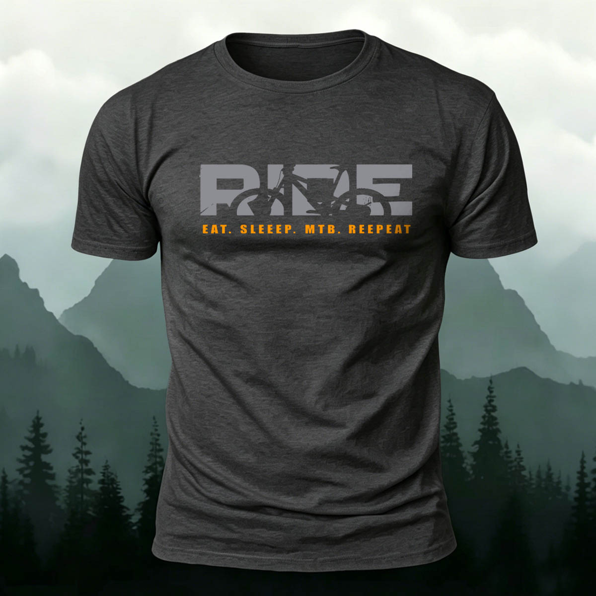 Ride Print Minimalist Style Breathable Material T-Shirt