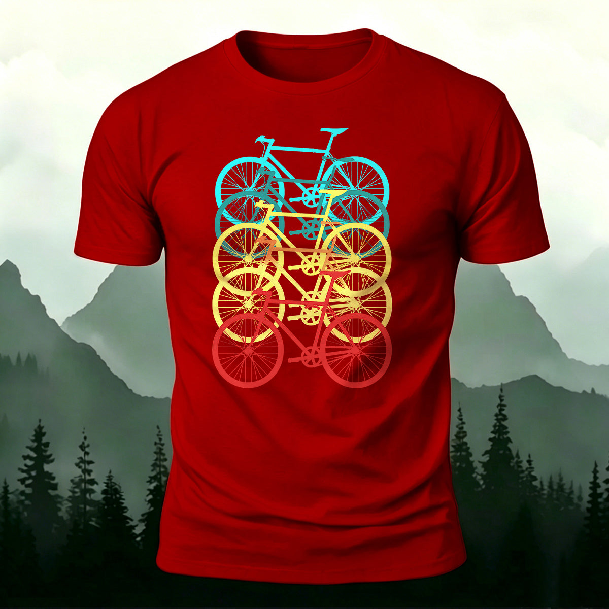 Bicycle Graphic Outdoor Soft Premium Cotton T-Shirt